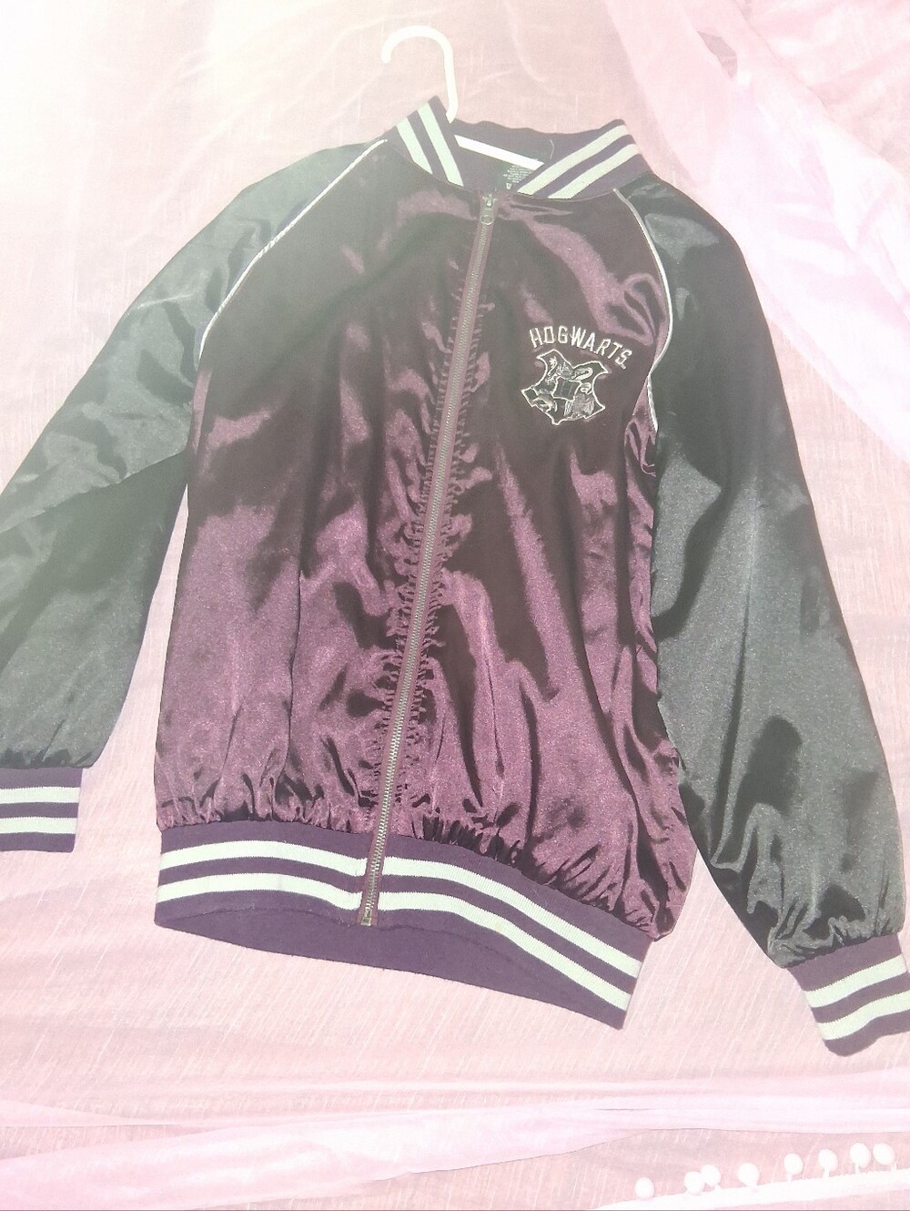 Harry Potter Hogwarts ZIP up Jacket Letterman Size Small
